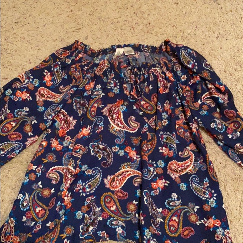 Off the shoulder patterned top!